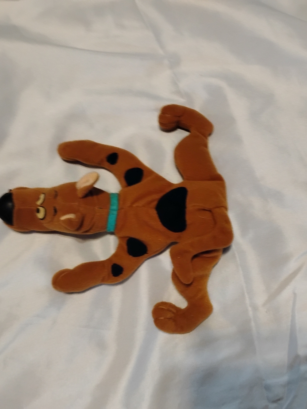 Plush Brown Dog Stuffed Animal with Blue Collar
